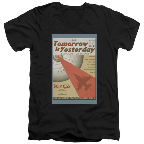 Star Trek Juan Ortiz Tomorrow is Yesterday Black V-Neck T-Shirt