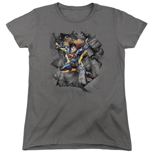 Superman Break on Through Womens T-Shirt