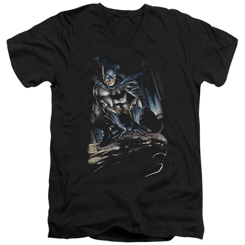 Batman Perched V-Neck T-Shirt