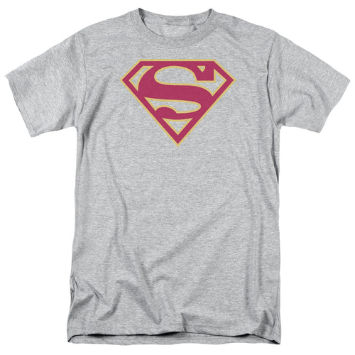 Superman Red & Gold Shield Athletic Heather T-Shirt