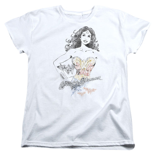 Justice League Wonder Squiggles Womens T-Shirt