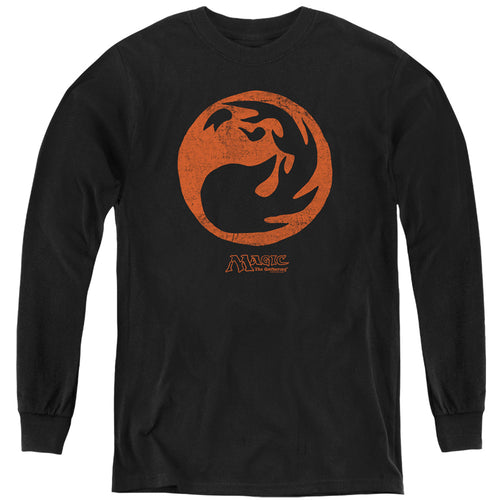 Magic the Gathering Red Symbol Youth Long Sleeve T-Shirt