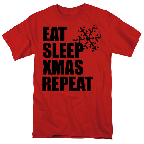 Christmas Eat Sleep Xmas Repeat Red T-Shirt