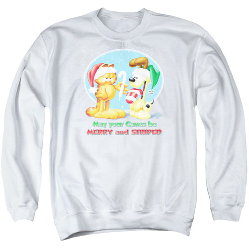 Garfield Merry And Striped Crewneck Sweatshirt