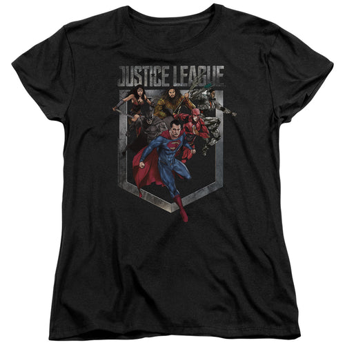 Justice League Charge Womens T-Shirt