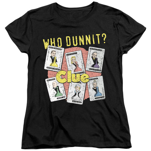 Clue Who Dunnit Womens T-Shirt