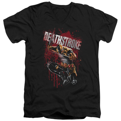 Justice League Blood Splattered V-Neck T-Shirt