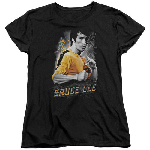 Bruce Lee Yellow Dragon Womens T-Shirt