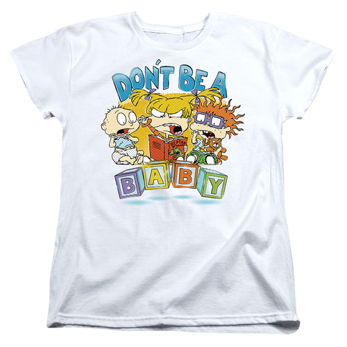 Rugrats Don't Be a Baby Blocks Womens T-Shirt