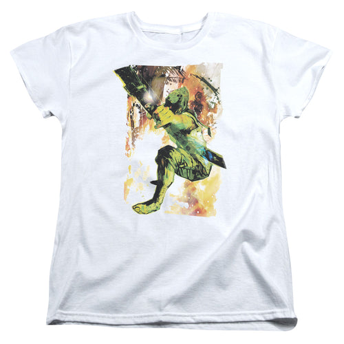 Justice League Painted Archer Womens T-Shirt