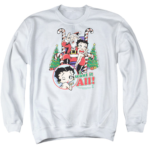 Betty Boop I Want It All Crewneck Sweatshirt