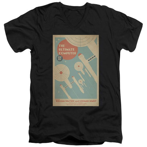 Star Trek Juan Ortiz The Ultimate Computer Black V-Neck T-Shirt