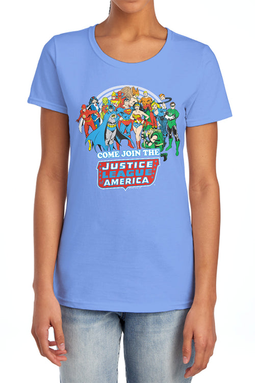 DC Comics Join The Justice League Womens T-Shirt