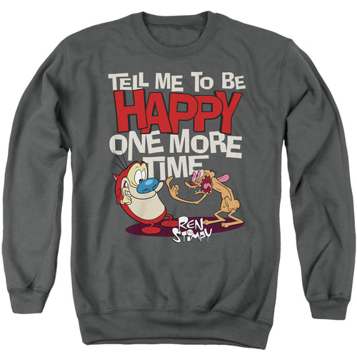 Ren and Stimpy Tell Me to Be Happy Crewneck Sweatshirt