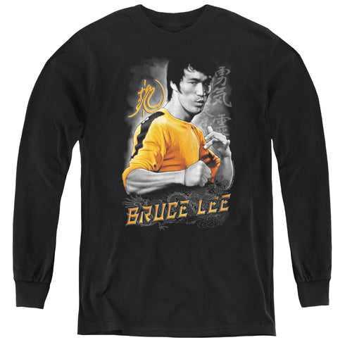 Bruce Lee Yellow Dragon Youth Long Sleeve T-Shirt