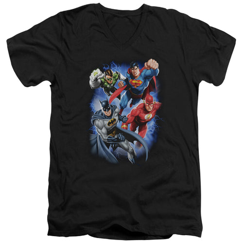 Justice League Storm Makers V-Neck T-Shirt