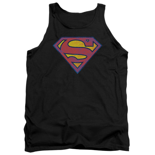 Superman Sm Neon Distress Logo Tank Top