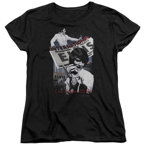 Elvis Presley International Hotel Womens T-Shirt
