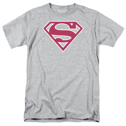 Superman Red & White Shield Athletic Heather T-Shirt
