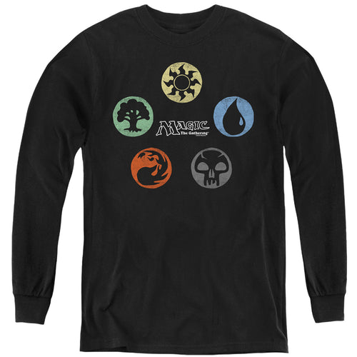 Magic the Gathering 5 Colors Youth Long Sleeve T-Shirt
