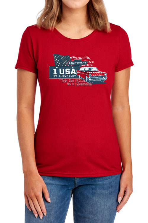 Chevy See the USA Womens T-Shirt