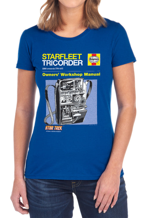 Star Trek Tricorder Owners Workshop Manual Womens T-Shirt