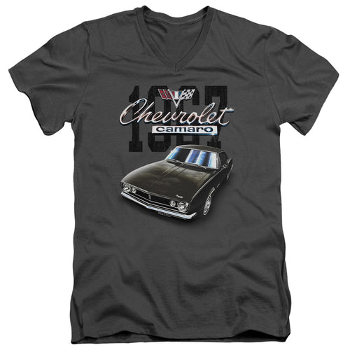 Chevy Classic Camaro Graphite V-Neck T-Shirt