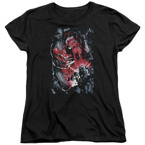 Superman Heat Blast Womens T-Shirt