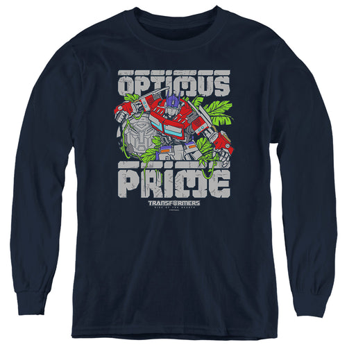 Transformers Optimus Prime in Ruins Youth Long Sleeve T-Shirt