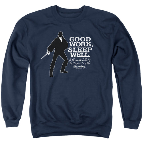 The Princess Bride Good Work Navy Crewneck Sweatshirt
