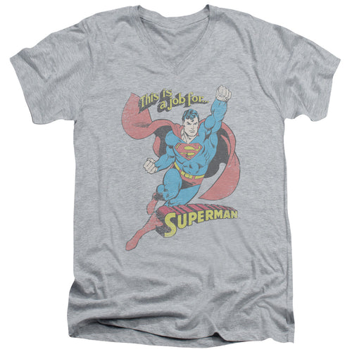 Superman On the Job V-Neck T-Shirt