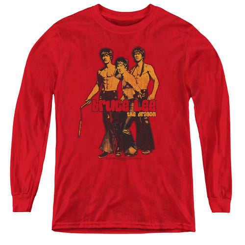 Bruce Lee Nunchucks Youth Long Sleeve T-Shirt