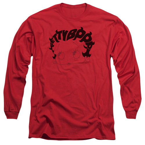 Betty Boop Word Hair Long Sleeve T-Shirt