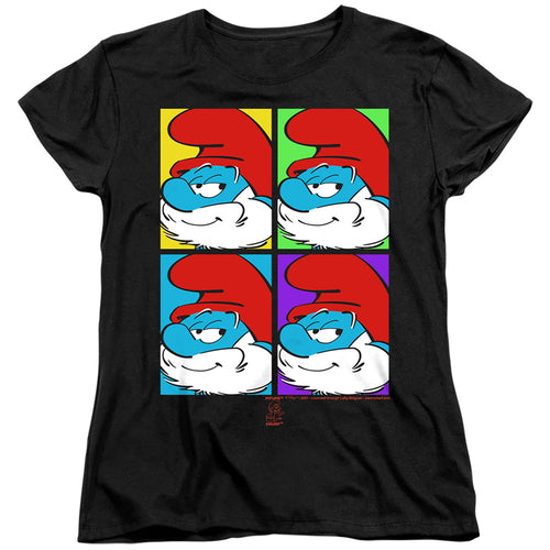 The Smurfs Papa Smurf Tiles Womens T-Shirt