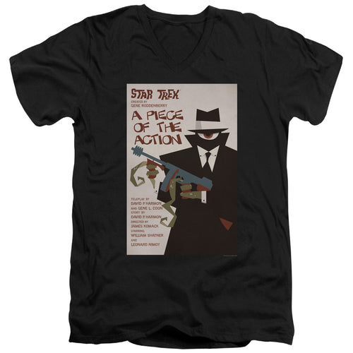 Star Trek Juan Ortiz A Piece of the Action Black V-Neck T-Shirt