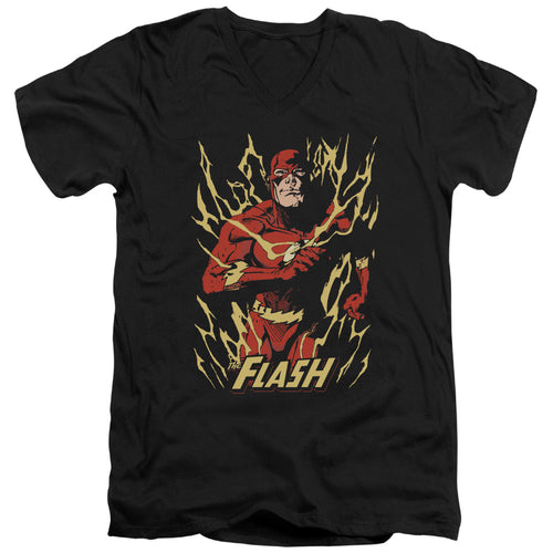 Justice League Flash Flare V-Neck T-Shirt