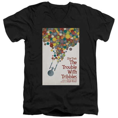 Star Trek Juan Ortiz The Trouble With Tribbles Black V-Neck T-Shirt