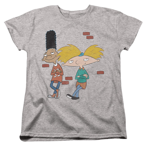 Hey Arnold Arnold And Gerald Leaning Womens T-Shirt