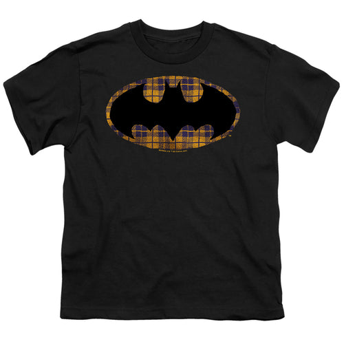 Batman Torn Plaid Logo Youth/Toddler T-Shirt