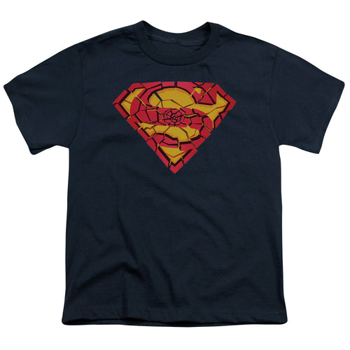 Superman Shattered Shield Navy Youth/Toddler T-Shirt