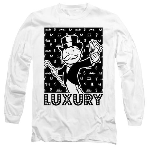 Monopoly Luxury White Long Sleeve T-Shirt