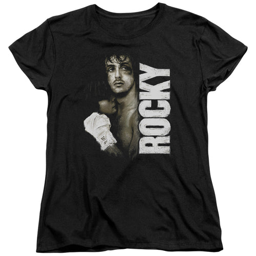 Rocky Painted Portrait Womens T-Shirt