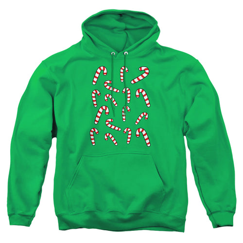 Christmas Candy Cane Crew Kelly Green Pullover Hoodie