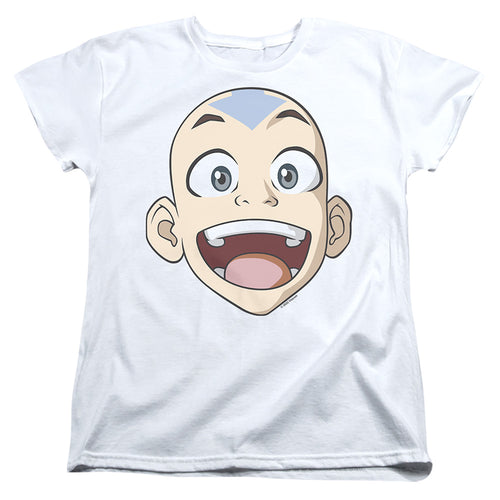 Avatar: The Last Airbender Big Aang Face Womens T-Shirt
