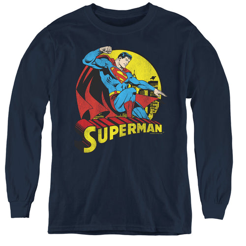 Superman Big Blue Youth Long Sleeve T-Shirt