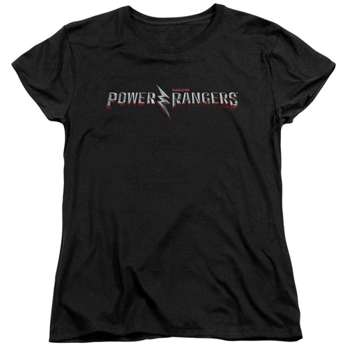 Mighty Morphin Power Rangers: The Movie Movie Logo Womens T-Shirt