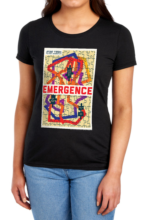 Star Trek Emergence Black Womens T-Shirt