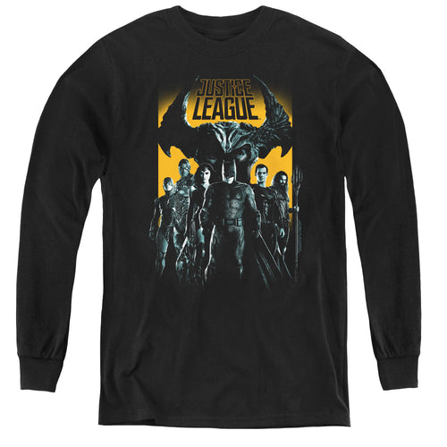 Justice League Stand Up To Evil Youth Long Sleeve T-Shirt