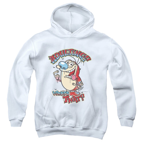 Ren and Stimpy Adulting Graffiti Youth Hoodie