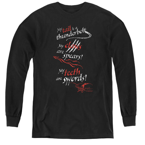 The Hobbit Tail Claws Teeth Youth Long Sleeve T-Shirt